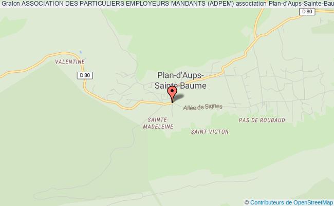 plan association Association Des Particuliers Employeurs Mandants (adpem) Plan-d'Aups-Sainte-Baume