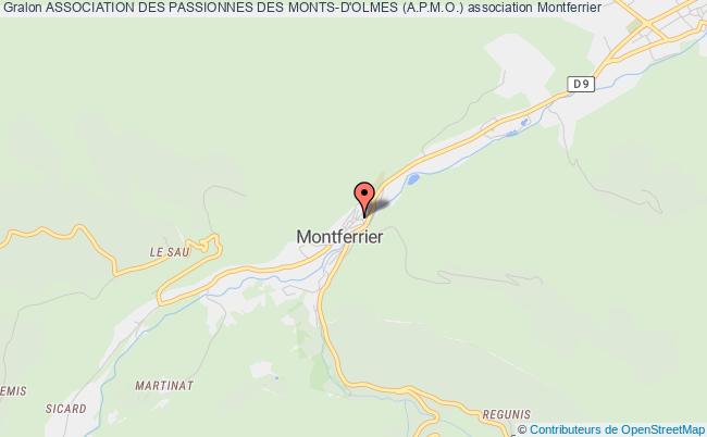 plan association Association Des Passionnes Des Monts-d'olmes (a.p.m.o.) Montferrier