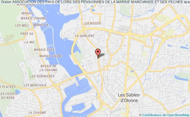 plan association Association Des Pays De Loire Des Pensionnes De La Marine Marchande Et Des Peches Les Sables-d'Olonne