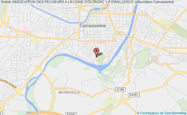 plan association Association Des Pecheurs A La Ligne D'olonzac 'la Graillesco' Carcassonne