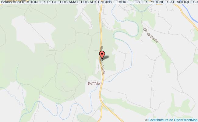 plan association Association Des Pecheurs Amateurs Aux Engins Et Aux Filets Des Pyrenees Atlantiques Bidache