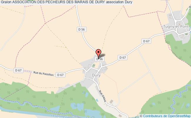 plan association Association Des Pecheurs Des Marais De Dury Dury