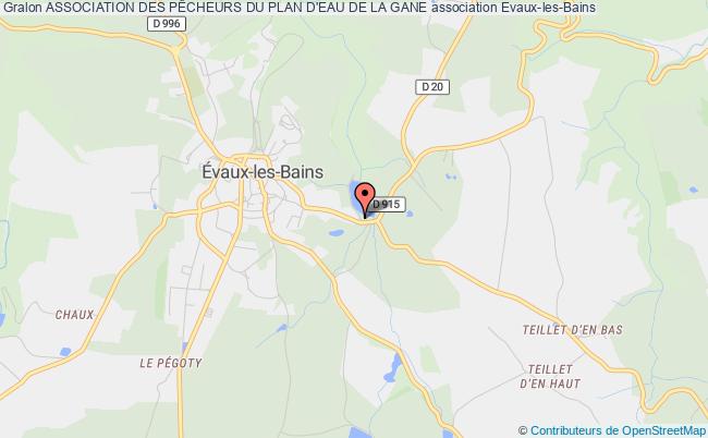 plan association Association Des PÊcheurs Du Plan D'eau De La Gane Évaux-les-Bains