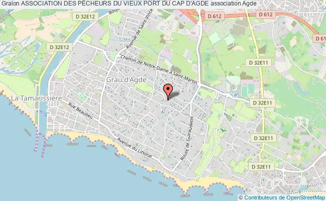 plan association Association Des PÊcheurs Du Vieux Port Du Cap D'agde Agde