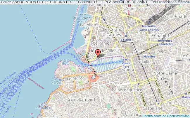 plan association Association Des Pecheurs Professionnels Et Plaisanciers De Saint-jean Marseille