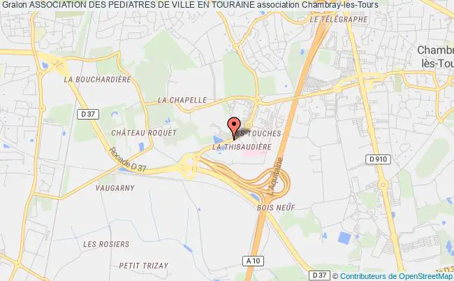 plan association Association Des Pediatres De Ville En Touraine Chambray-lès-Tours