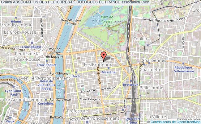 plan association Association Des Pedicures-podologues De France Lyon 6e Arrondissement