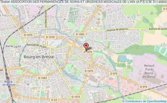 plan association Association Des Permanences De Soins Et Urgences Medicales De L'ain (a.p.s.u.m. 01) Bourg-en-Bresse