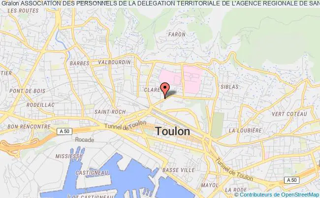 plan association Association Des Personnels De La Delegation Territoriale De L'agence Regionale De Sante De Provence Alpes Cote D'azur (apars 83) Toulon cedex