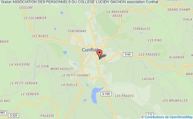 plan association Association Des Personnels Du College Lucien Gachon Cunlhat