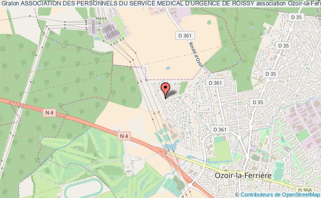 plan association Association Des Personnels Du Service Medical D'urgence De Roissy Ozoir-la-Ferrière