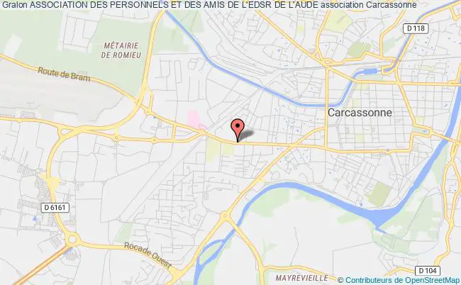 plan association Association Des Personnels Et Des Amis De L'edsr De L'aude Carcassonne
