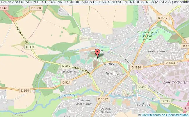 plan association Association Des Personnels Judiciaires De L'arrondissement De Senlis (a.p.j.a.s.) Senlis