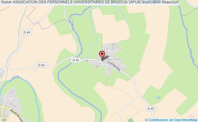 plan association Association Des Personnels Universitaires De Bridoux (apub) Abaucourt