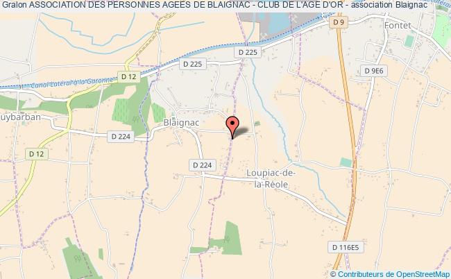 ASSOCIATION DES PERSONNES AGEES DE BLAIGNAC - CLUB DE L'AGE D'OR -