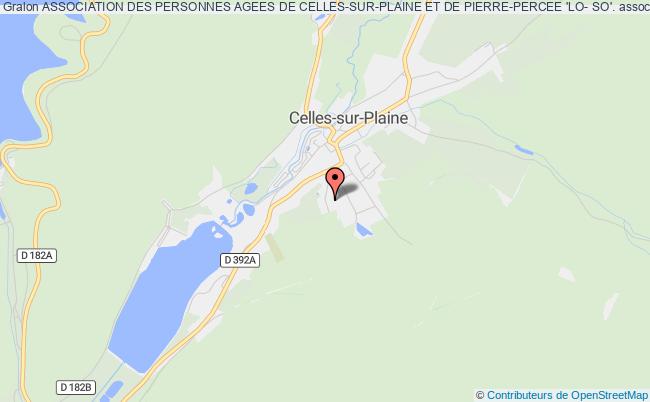 plan association Association Des Personnes Agees De Celles-sur-plaine Et De Pierre-percee 'lo- So'. Celles-sur-Plaine