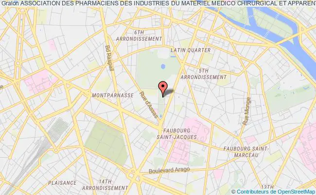 plan association Association Des Pharmaciens Des Industries Du Materiel Medico Chirurgical Et Apparentees Apimmca Paris