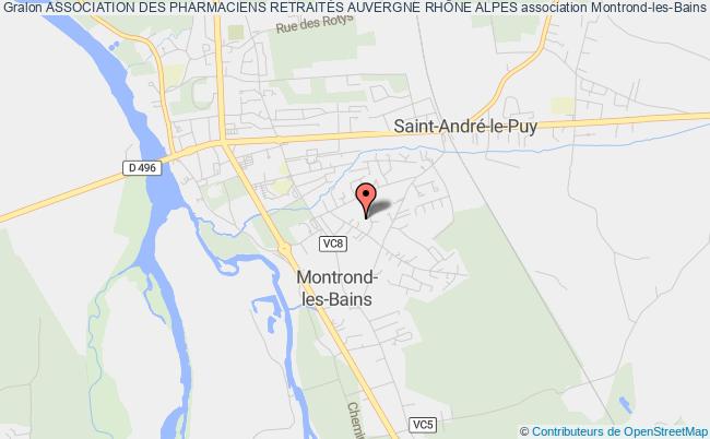 plan association Association Des Pharmaciens RetraitÉs Auvergne RhÔne Alpes Montrond-les-Bains