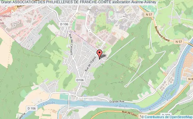 plan association Association Des Philhellenes De Franche-comte Avanne-Aveney