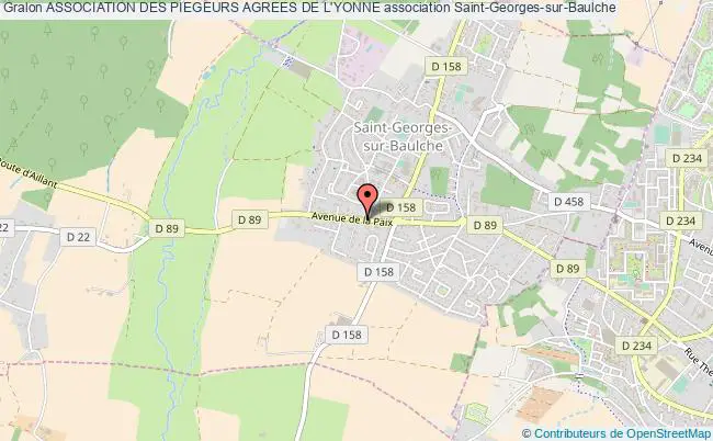 plan association Association Des Piegeurs Agrees De L'yonne Saint-Georges-sur-Baulche