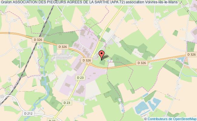 plan association Association Des Piegeurs Agrees De La Sarthe (apa 72) Voivres-lès-le-Mans