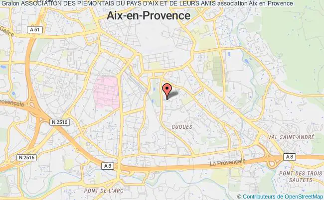 plan association Association Des Piemontais Du Pays D'aix Et De Leurs Amis Aix-en-Provence