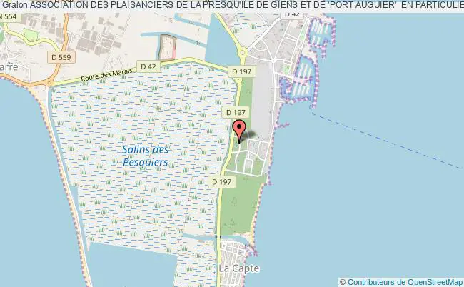 plan association Association Des Plaisanciers De La Presqu'ile De Giens Et De 'port Auguier'  En Particulier Hyères