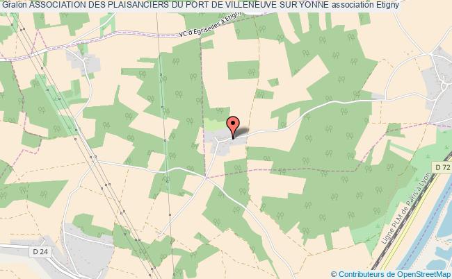 plan association Association Des Plaisanciers Du Port De Villeneuve Sur Yonne Étigny
