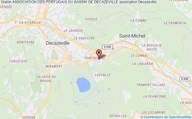 plan association Association Des Portugais Du Bassin De Decazeville Decazeville