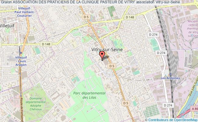 plan association Association Des Praticiens De La Clinique Pasteur De Vitry Vitry-sur-Seine