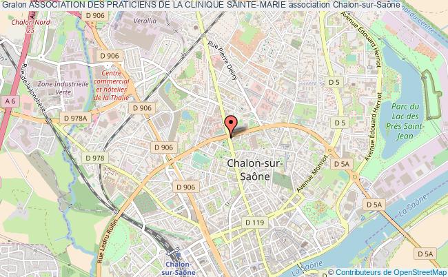 plan association Association Des Praticiens De La Clinique Sainte-marie Chalon-sur-Saône