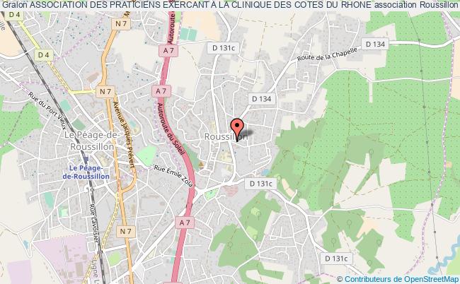 plan association Association Des Praticiens Exercant A La Clinique Des Cotes Du Rhone Roussillon