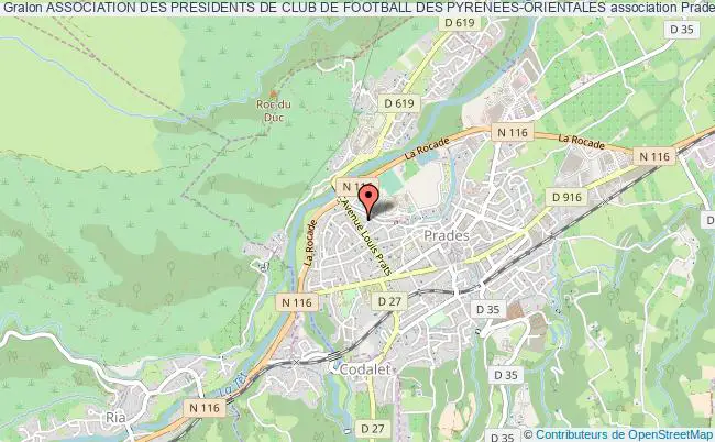 plan association Association Des Presidents De Club De Football Des Pyrenees-orientales Prades