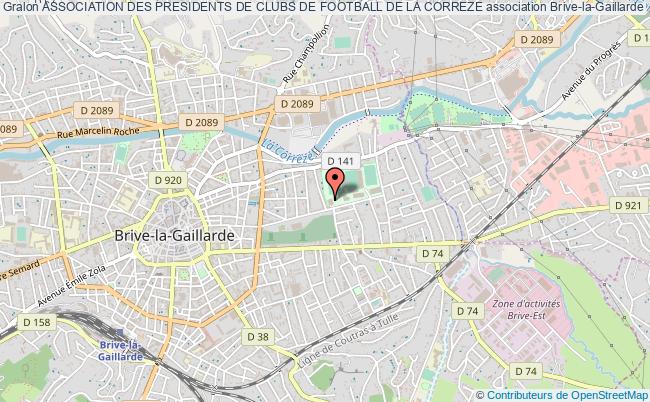 plan association Association Des Presidents De Clubs De Football De La Correze Brive-la-Gaillarde