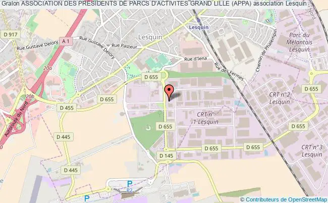 plan association Association Des Presidents De Parcs D'activites Grand Lille (appa) Lesquin Cedex