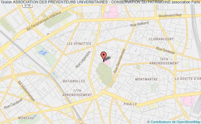 plan association Association Des Preventeurs Universitaires - Conservation Du Patrimoine PARIS