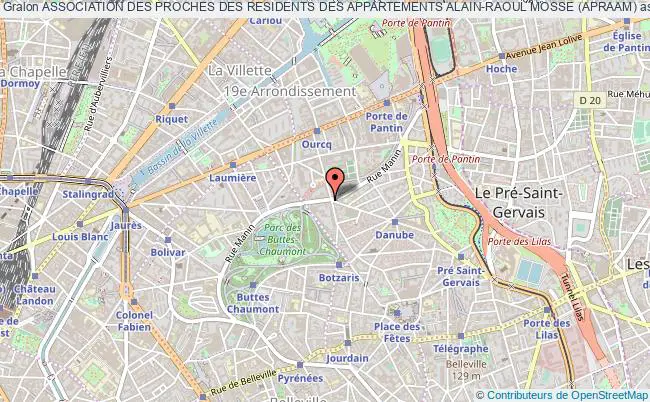plan association Association Des Proches Des Residents Des Appartements Alain-raoul Mosse (apraam) Paris