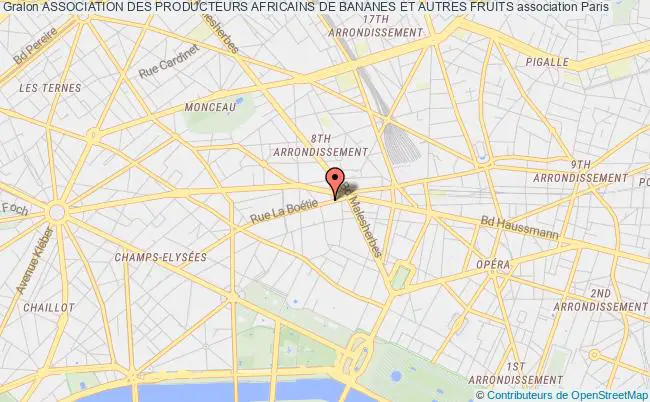 plan association Association Des Producteurs Africains De Bananes Et Autres Fruits Paris 8e