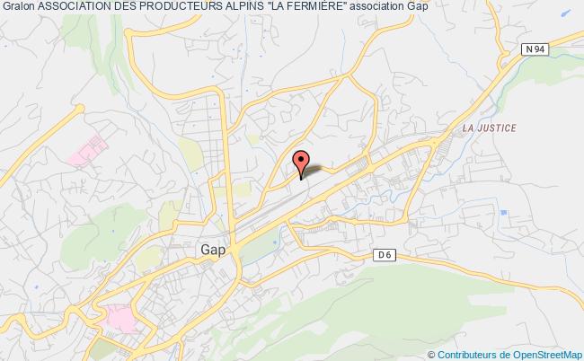 plan association Association Des Producteurs Alpins "la FermiÈre" Gap