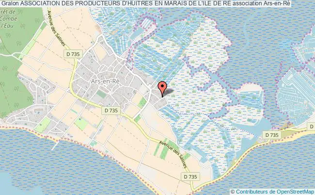 plan association Association Des Producteurs D'huitres En Marais De L'ile De RÉ Ars-en-Ré