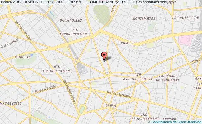 plan association Association Des Producteurs De Geomembrane (aprodeg) Paris