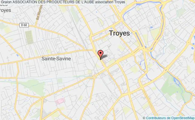 plan association Association Des Producteurs De L'aube Troyes