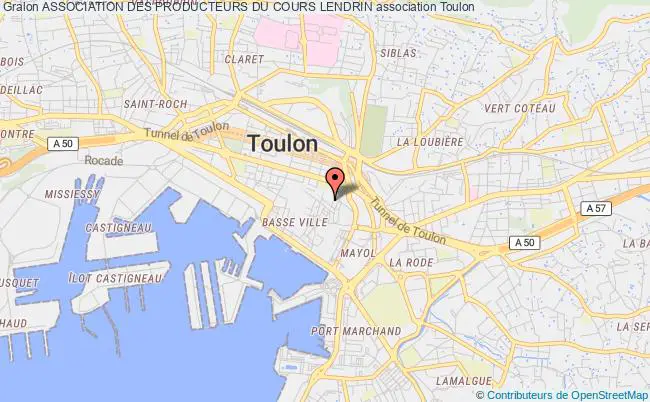 plan association Association Des Producteurs Du Cours Lendrin Toulon