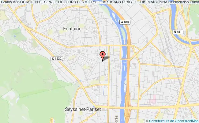 plan association Association Des Producteurs Fermiers Et Artisans Place Louis Maisonnat Fontaine