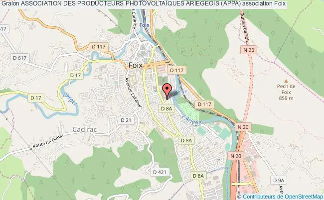plan association Association Des Producteurs PhotovoltaÏques Ariegeois (appa) Foix
