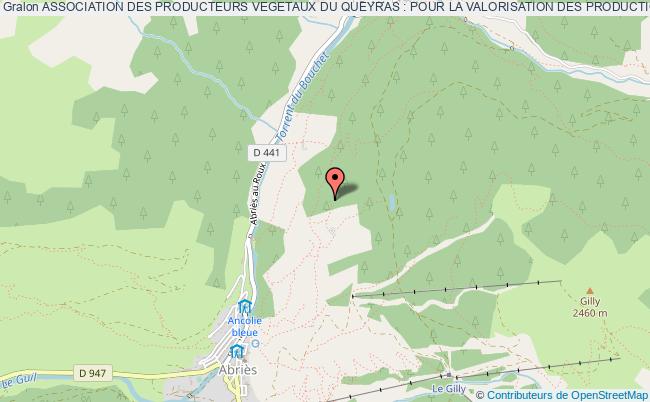 plan association Association Des Producteurs Vegetaux Du Queyras : Pour La Valorisation Des Productions Vegetales Du Parc Naturel Regional Du Queyras. Abriès