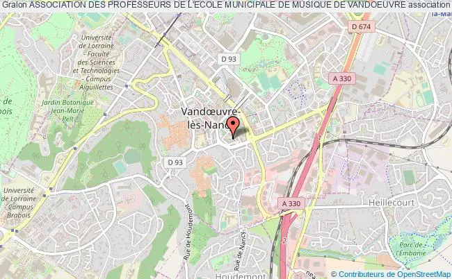 plan association Association Des Professeurs De L'ecole Municipale De Musique De Vandoeuvre Vandoeuvre-lès-Nancy