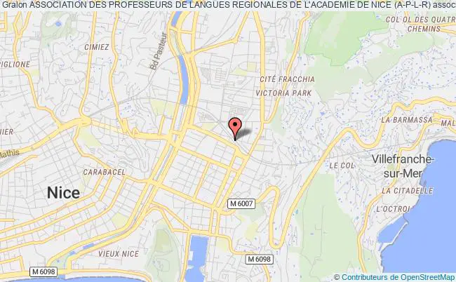 plan association Association Des Professeurs De Langues Regionales De L'academie De Nice (a-p-l-r) Nice