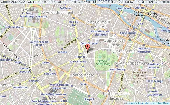 plan association Association Des Professeurs De Philosophie Des Facultes Catholiques De France Paris