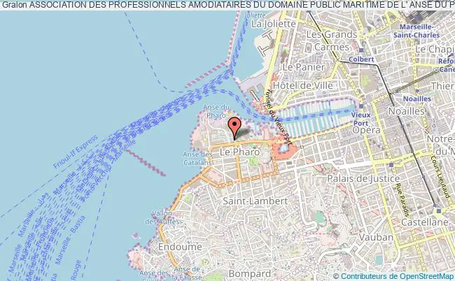 plan association Association Des Professionnels Amodiataires Du Domaine Public Maritime De L' Anse Du Pharo Marseille